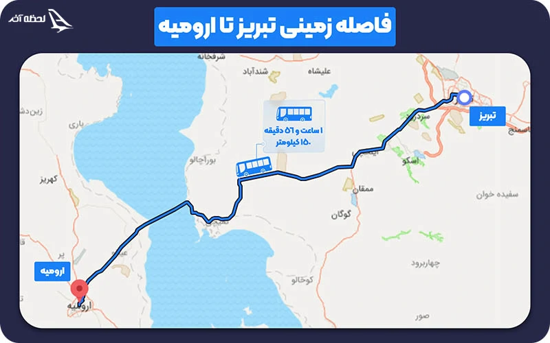 فاصله تبریز تا ارومیه